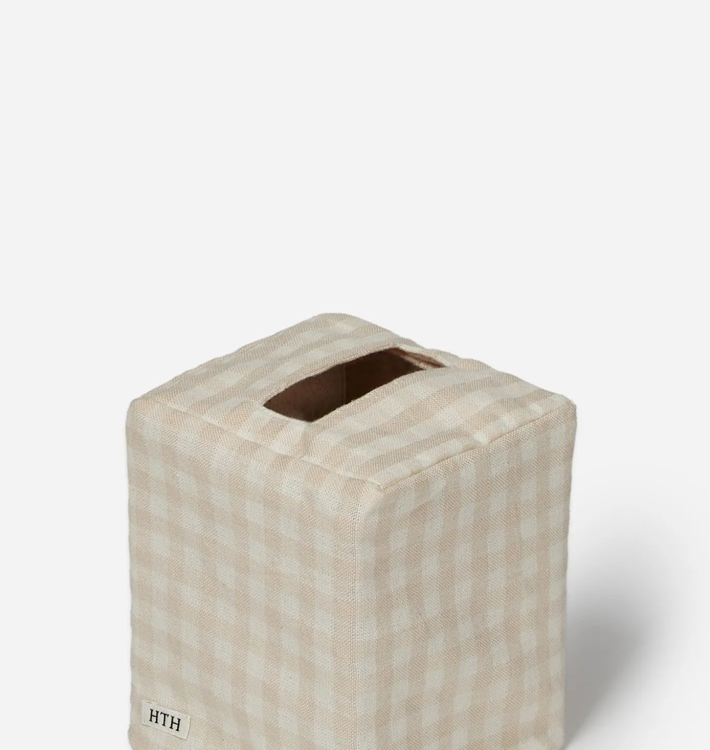 Gingham Woven Tissue Box