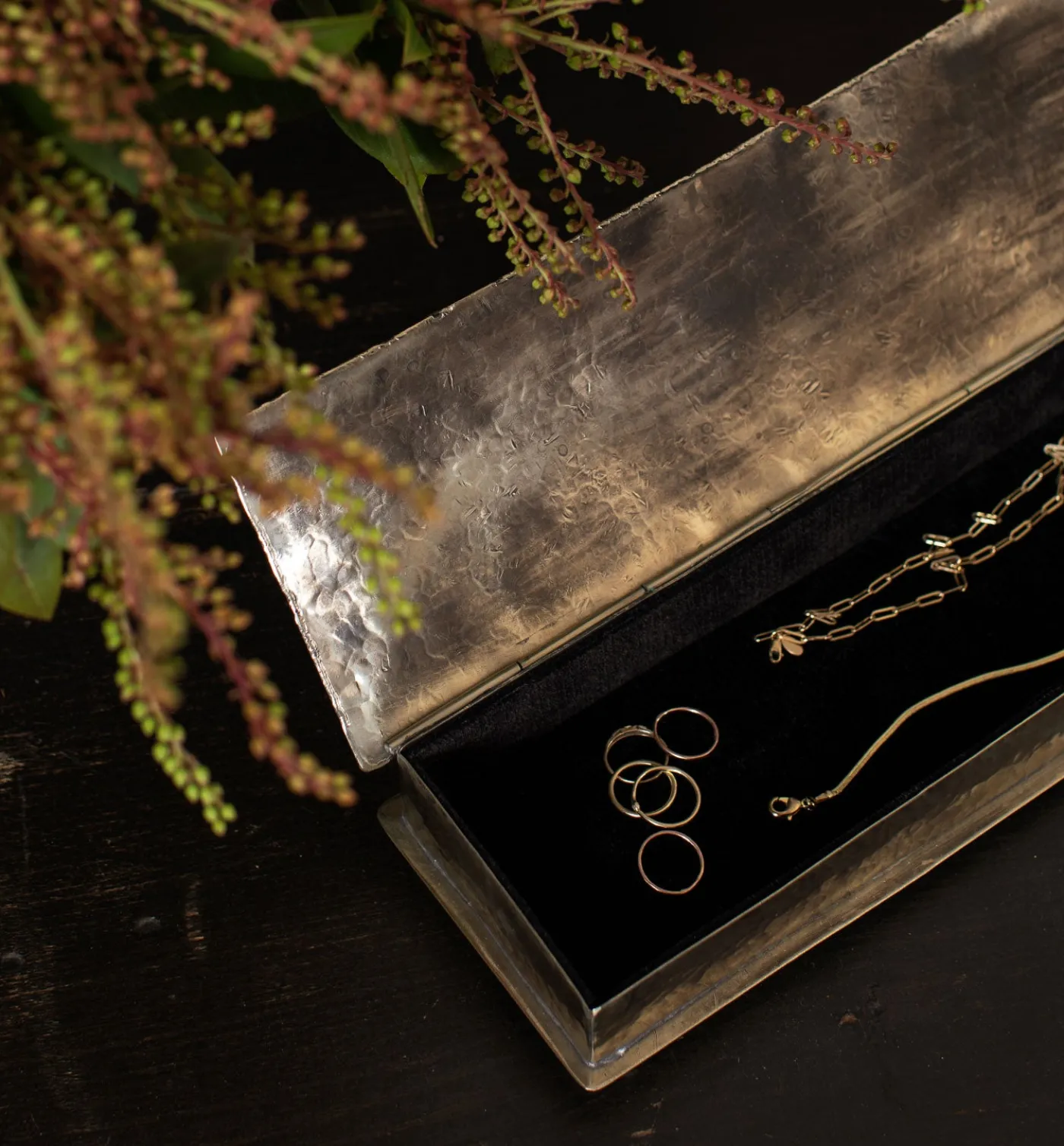 Hammered Silver Box