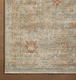 Heritage HER-06 Aqua / Terracotta Area Rug
