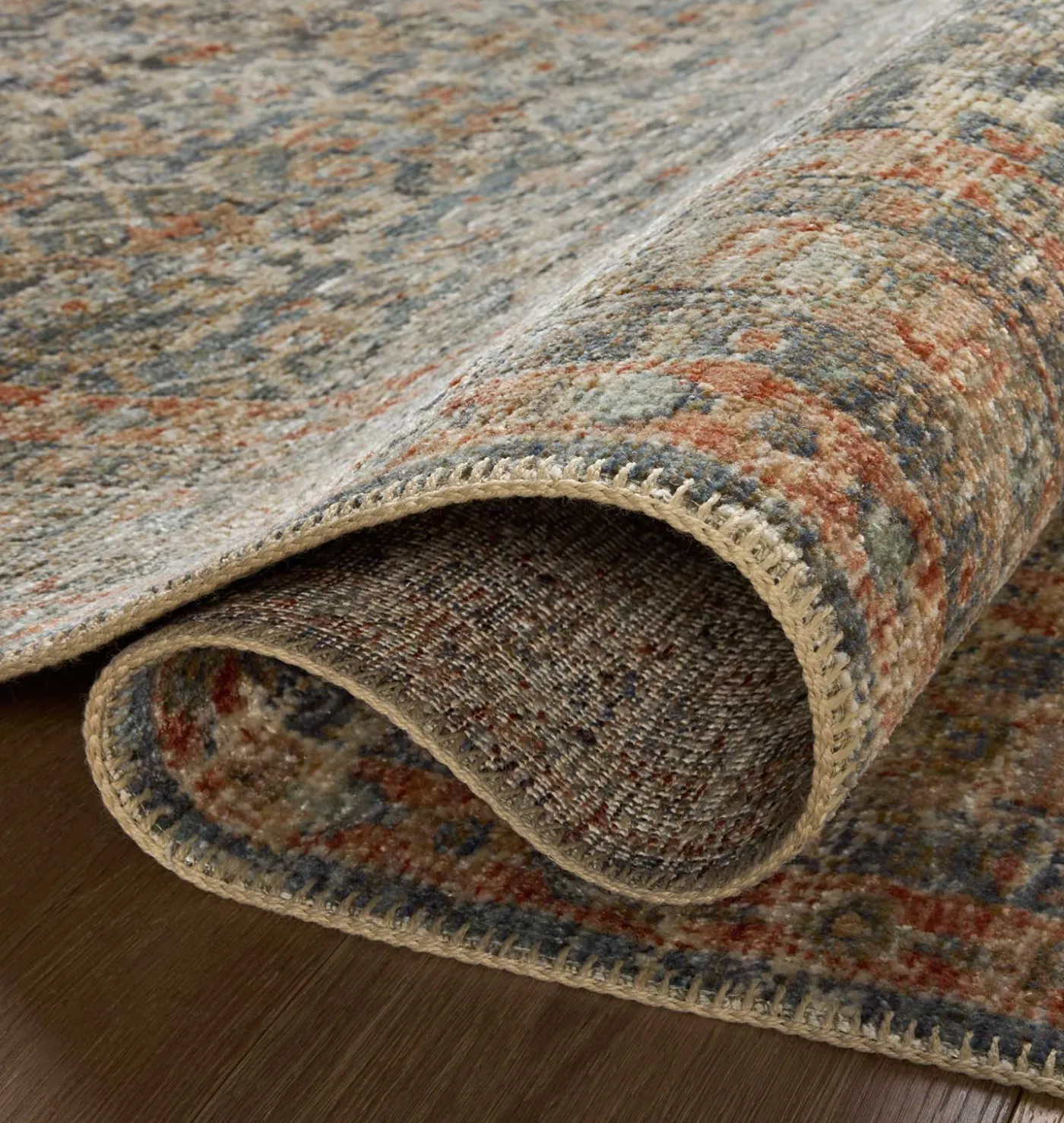 Heritage HER-12 Blue / Rust Area Rug