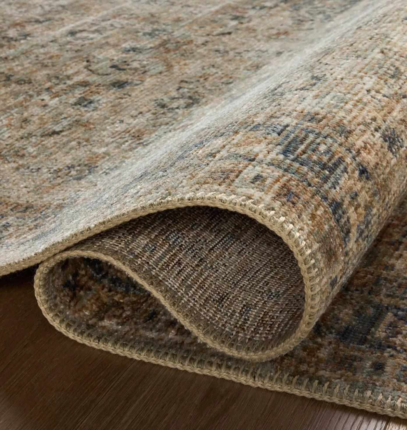 Heritage HER-08 Sage / Navy Area Rug