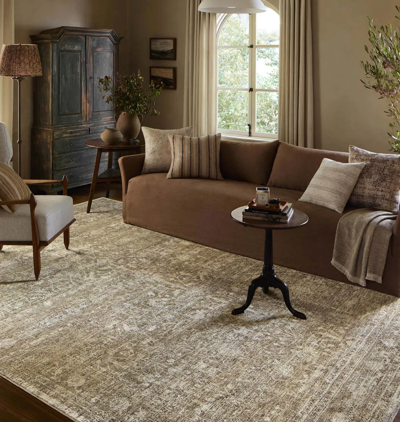 Honora HON-01 Khaki / Beige Area Rug