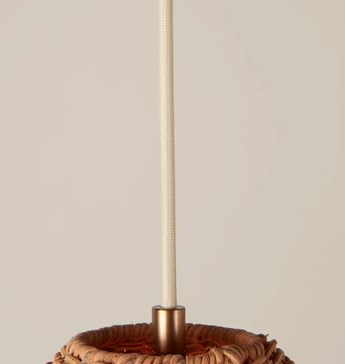 Hudson Rattan Scallop Pendant
