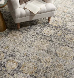 Katherine KES-02 Charcoal / Gold Area Rug