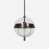 Livorno Brass & Glass Globe Pendant