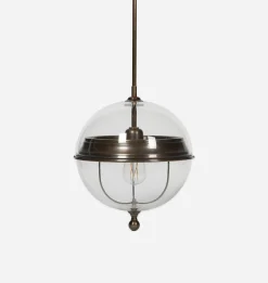 Livorno Brass & Glass Globe Pendant