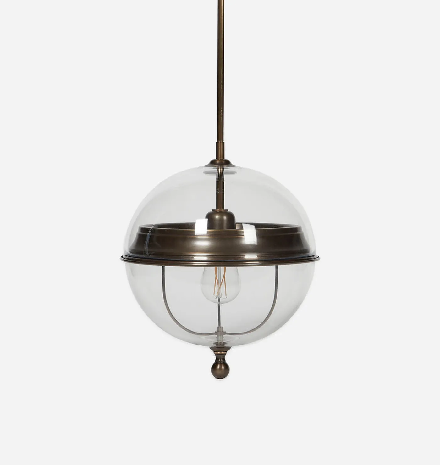 Livorno Brass & Glass Globe Pendant