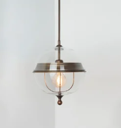 Livorno Brass & Glass Globe Pendant