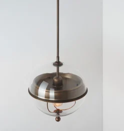 Livorno Brass & Glass Globe Pendant