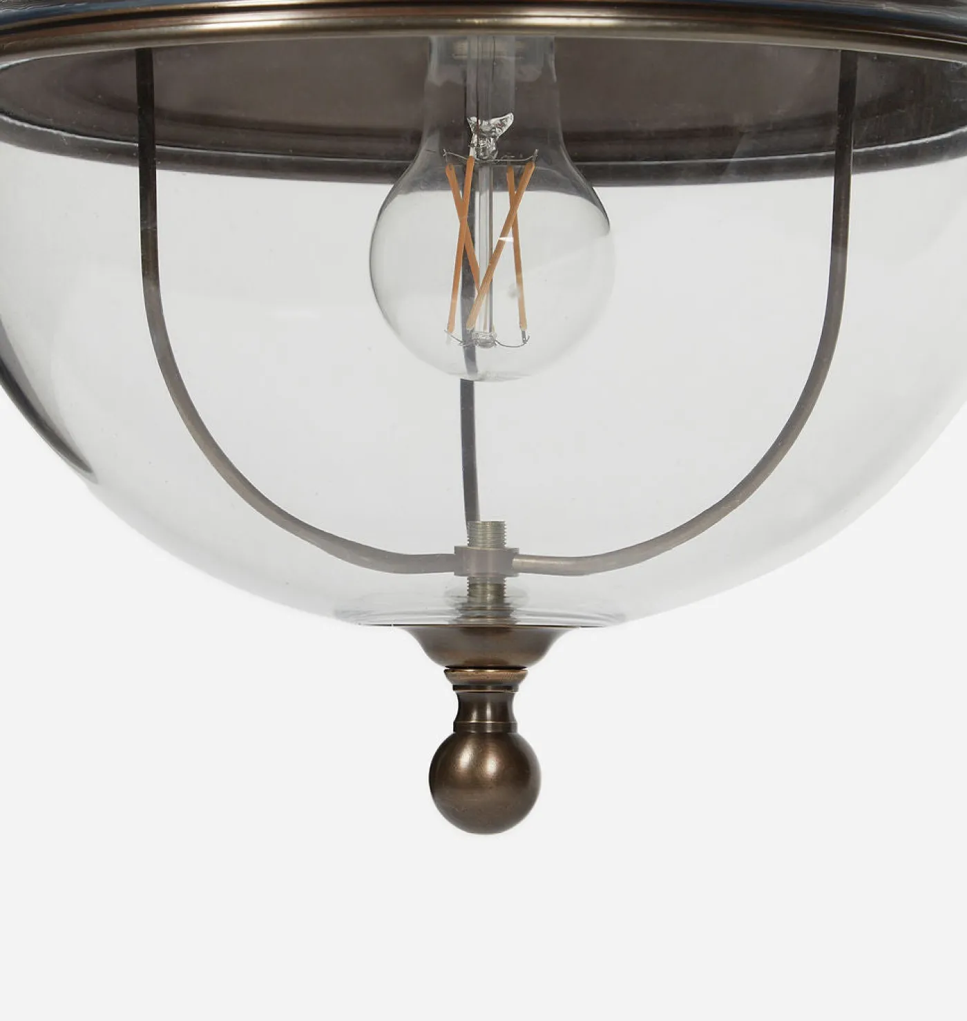 Livorno Brass & Glass Globe Pendant