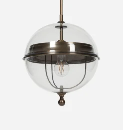 Livorno Brass & Glass Globe Pendant