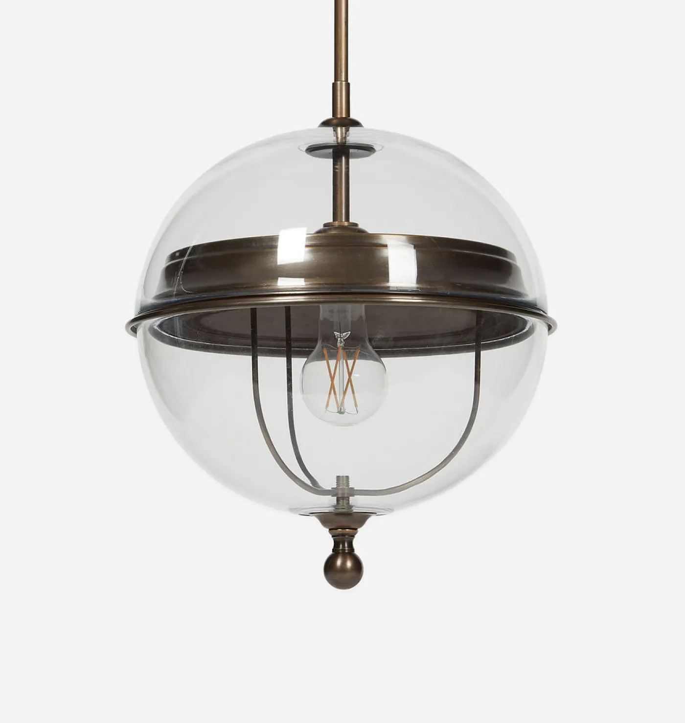 Livorno Brass & Glass Globe Pendant