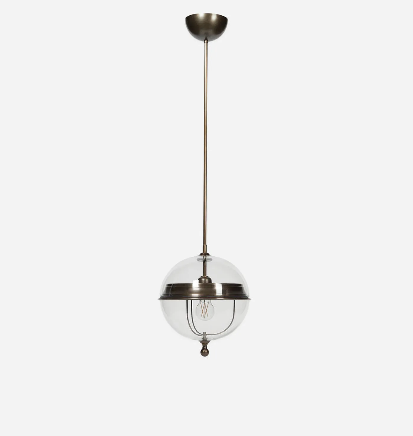 Livorno Brass & Glass Globe Pendant