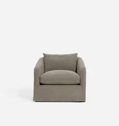 Lowie Slipcovered Swivel Chair