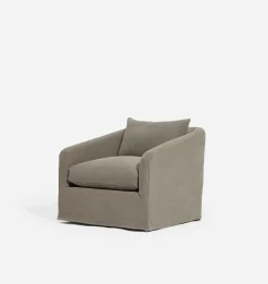 Lowie Slipcovered Swivel Chair