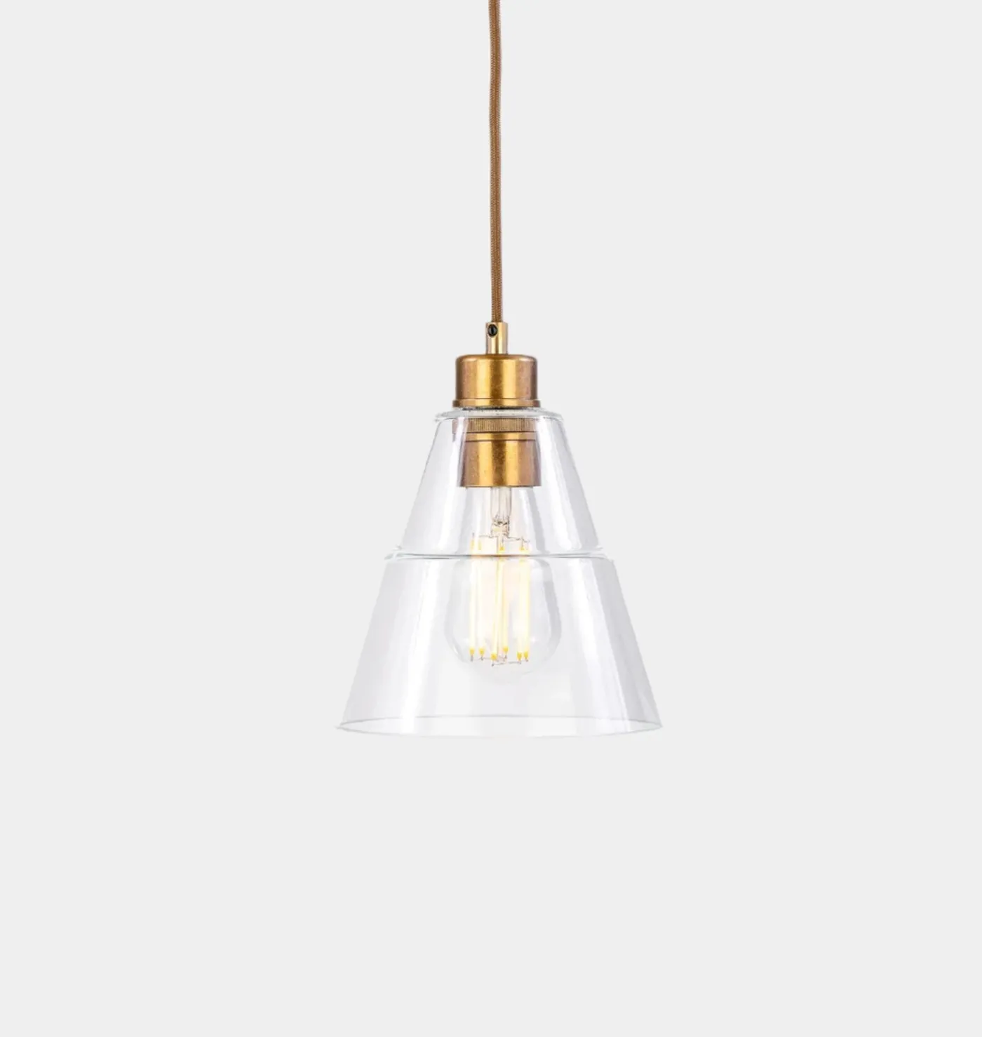 Lyx Clear Glass Cone Pendant Light