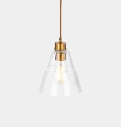 Lyx Clear Glass Cone Pendant Light