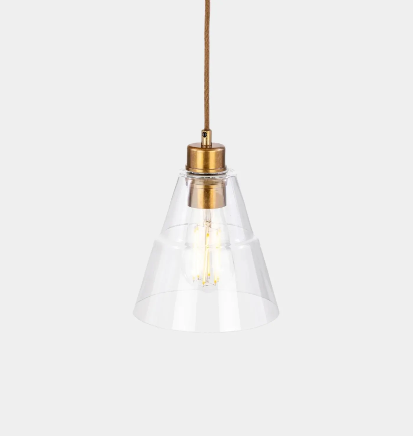 Lyx Clear Glass Cone Pendant Light