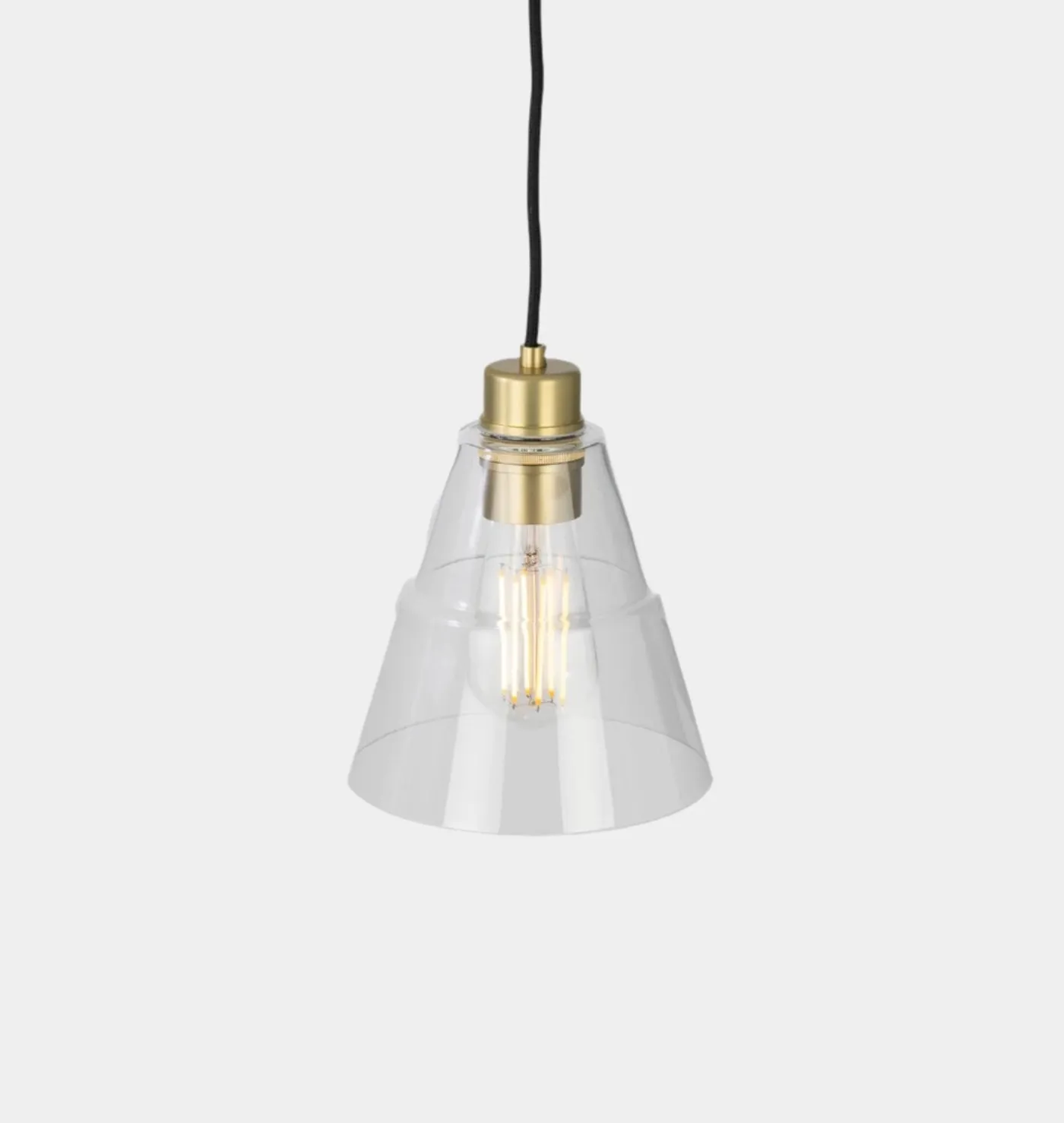 Lyx Clear Glass Cone Pendant Light