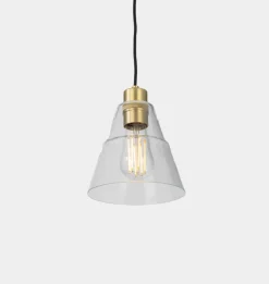 Lyx Clear Glass Cone Pendant Light