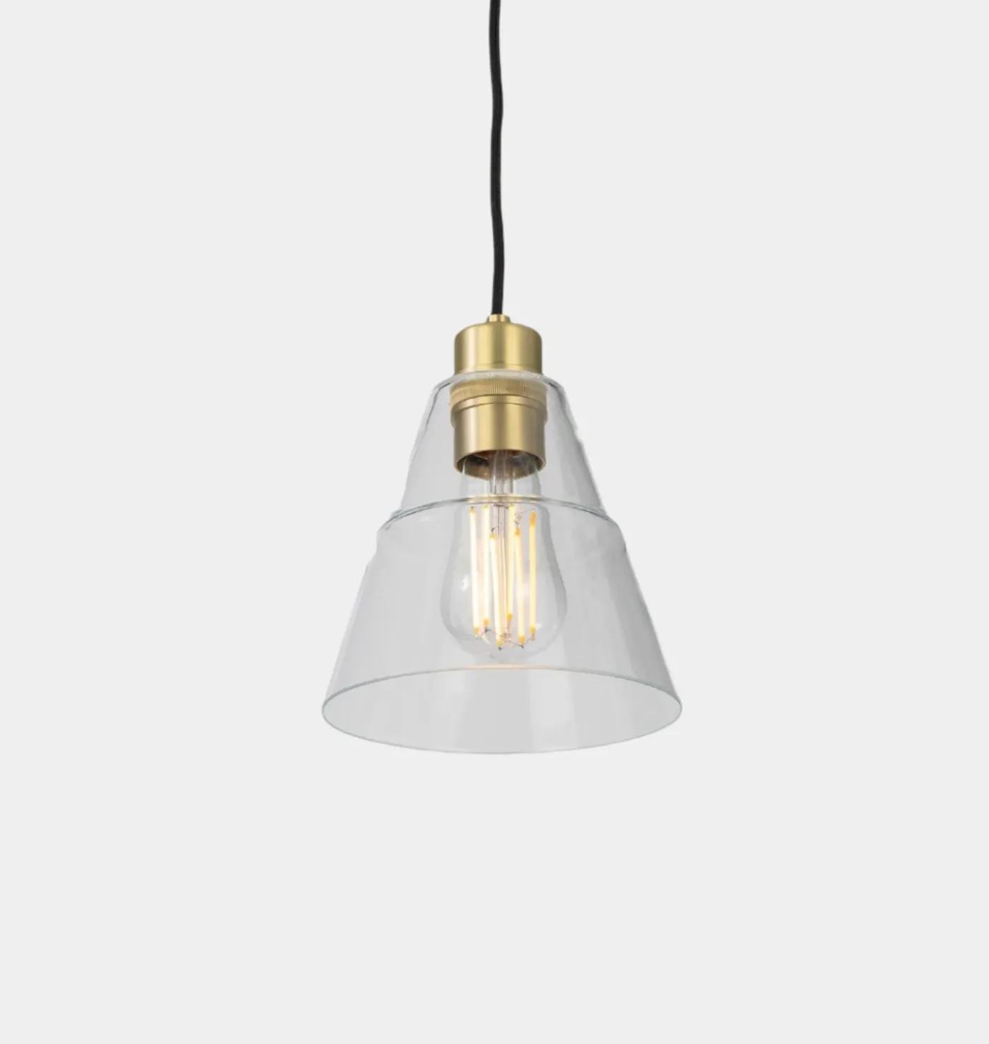 Lyx Clear Glass Cone Pendant Light