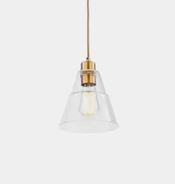 Lyx Clear Glass Cone Pendant Light