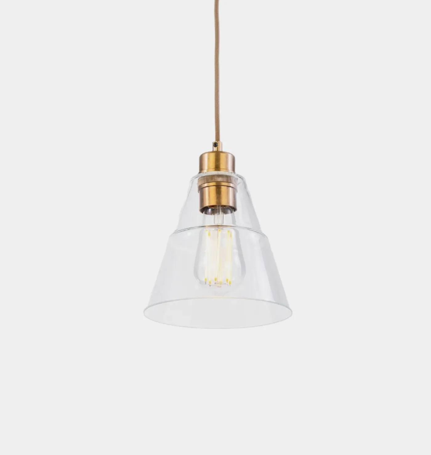 Lyx Clear Glass Cone Pendant Light