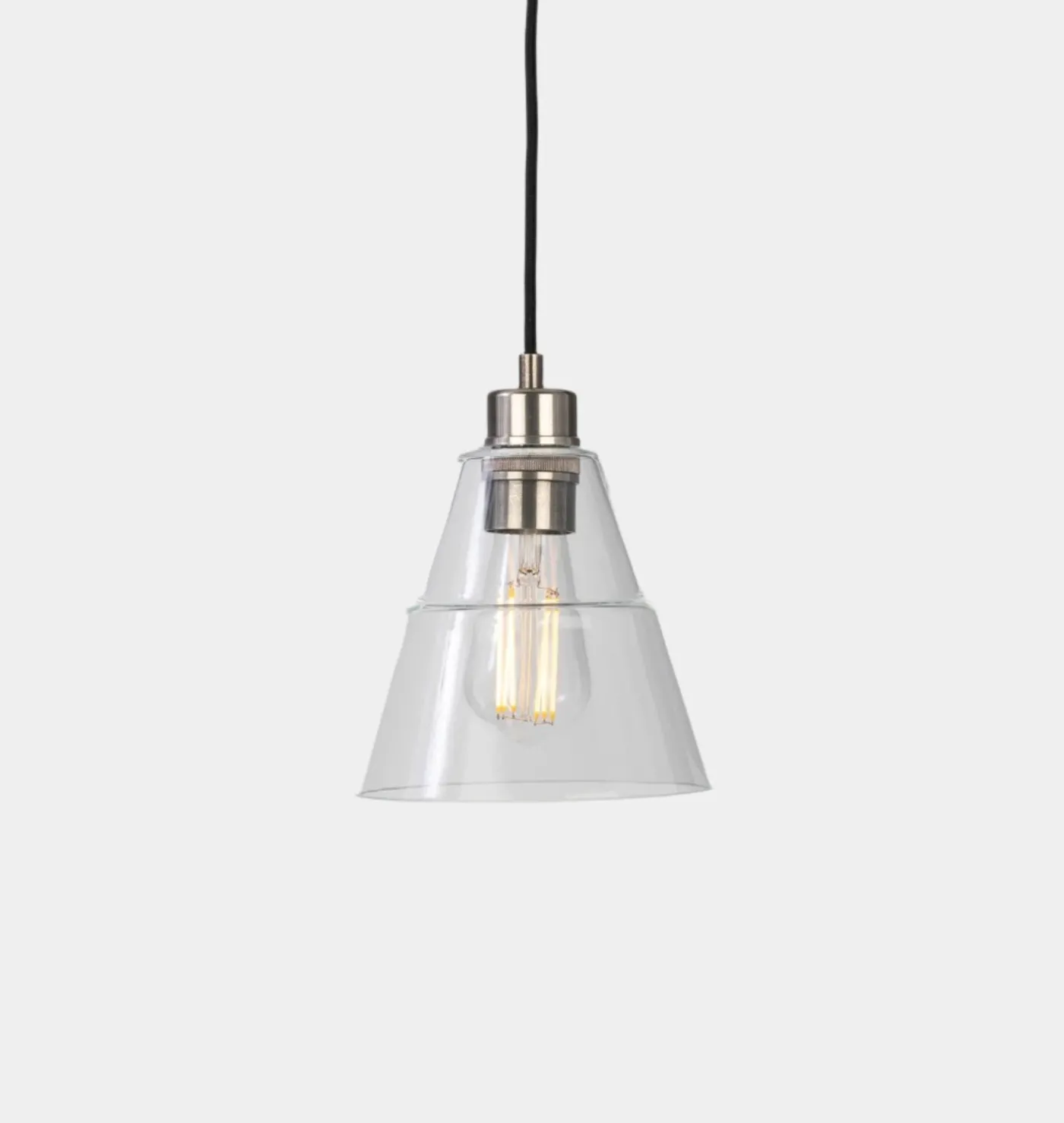 Lyx Clear Glass Cone Pendant Light