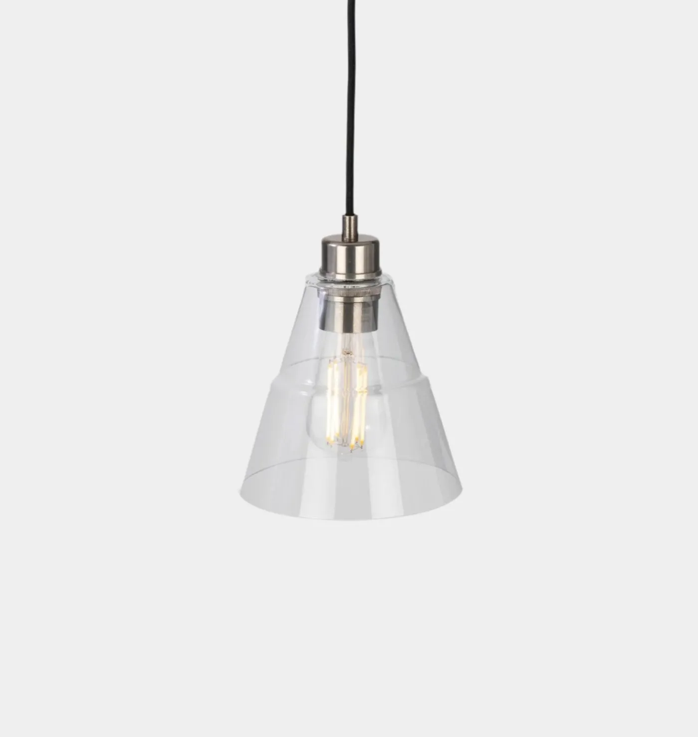 Lyx Clear Glass Cone Pendant Light