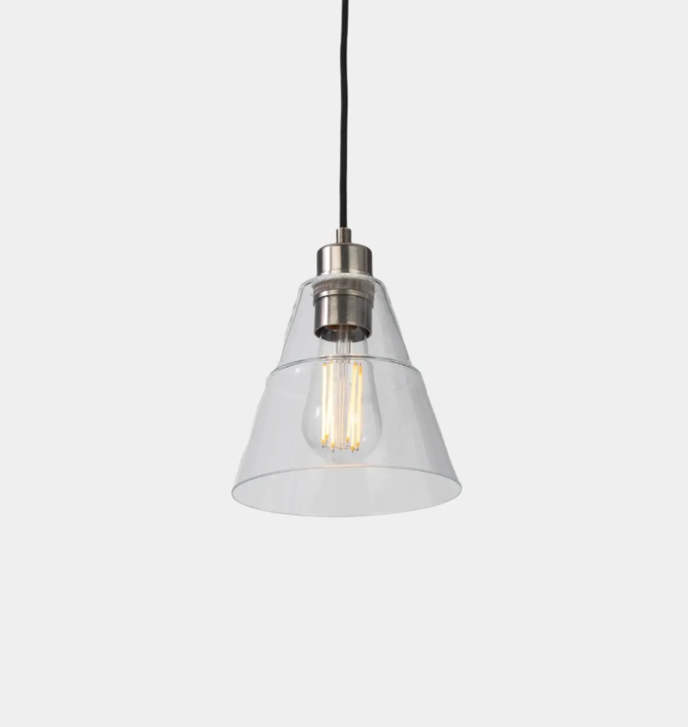 Lyx Clear Glass Cone Pendant Light