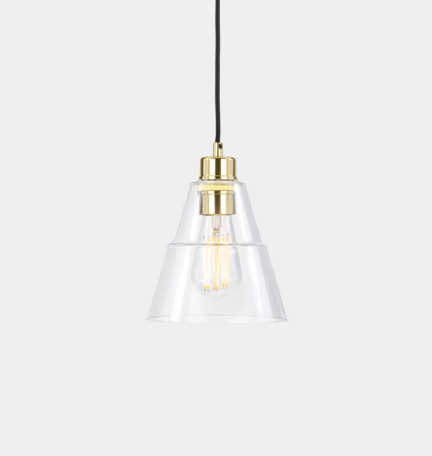 Lyx Clear Glass Cone Pendant Light