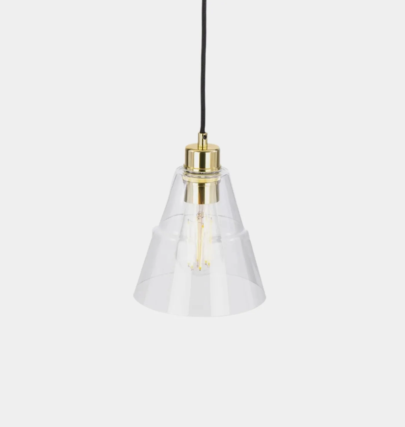 Lyx Clear Glass Cone Pendant Light
