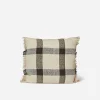 Maddie Pillow Beige/Black 22" x 22"
