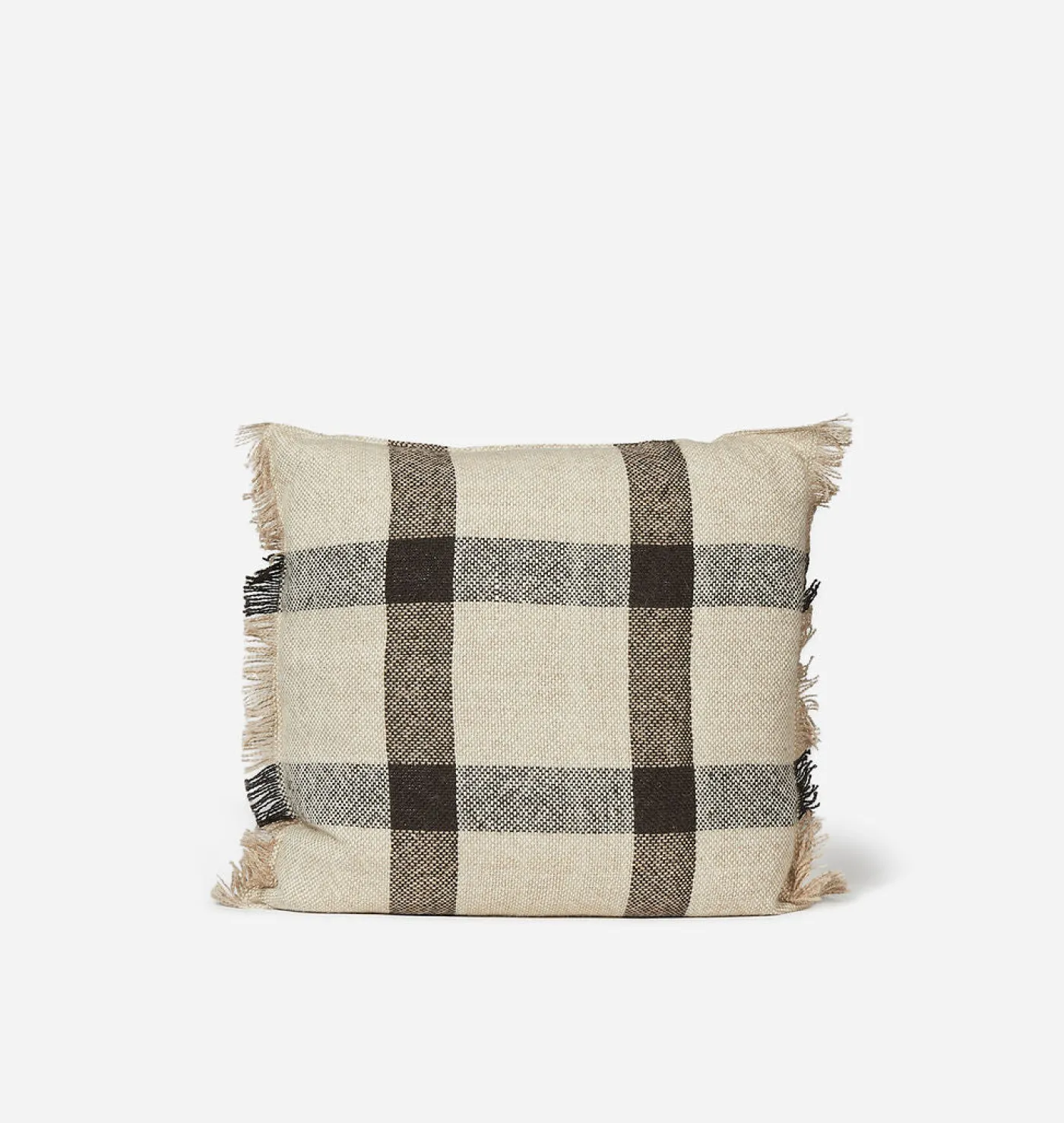 Maddie Pillow Beige/Black 22" x 22"