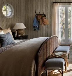 Marisol Stripe Grasscloth Wallpaper