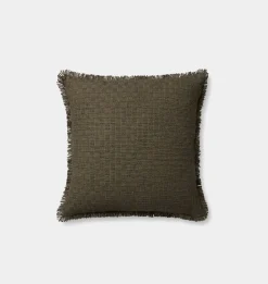 Meadowlark Pillow 22'' x 22'' Dark Green