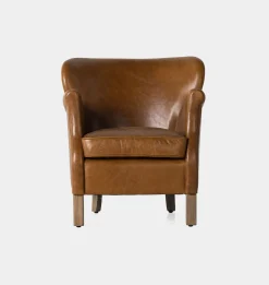 Melvin Petite Leather Lounge Chair