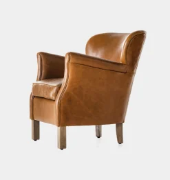 Melvin Petite Leather Lounge Chair