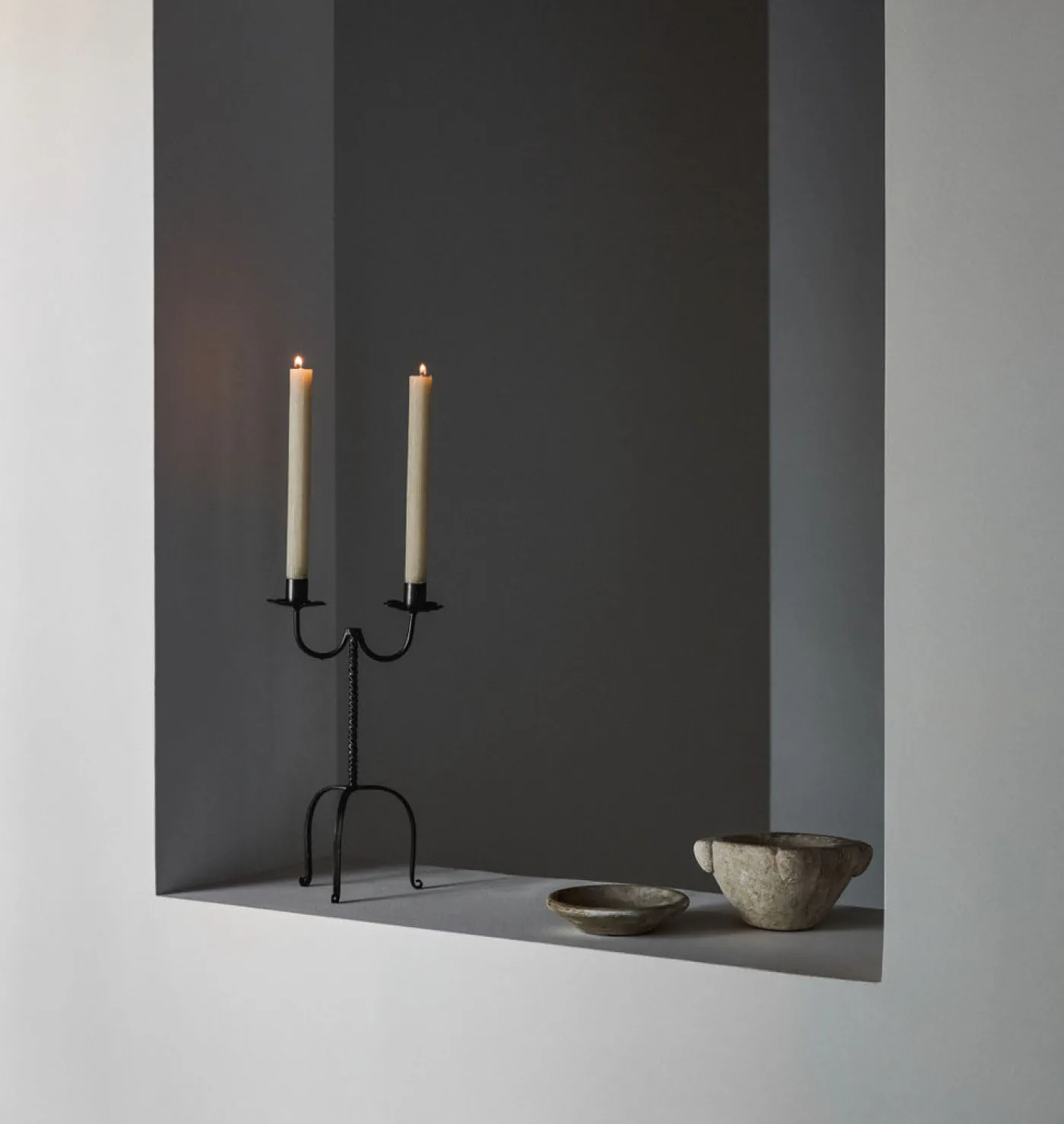 Mia Wrought Iron Candelabra