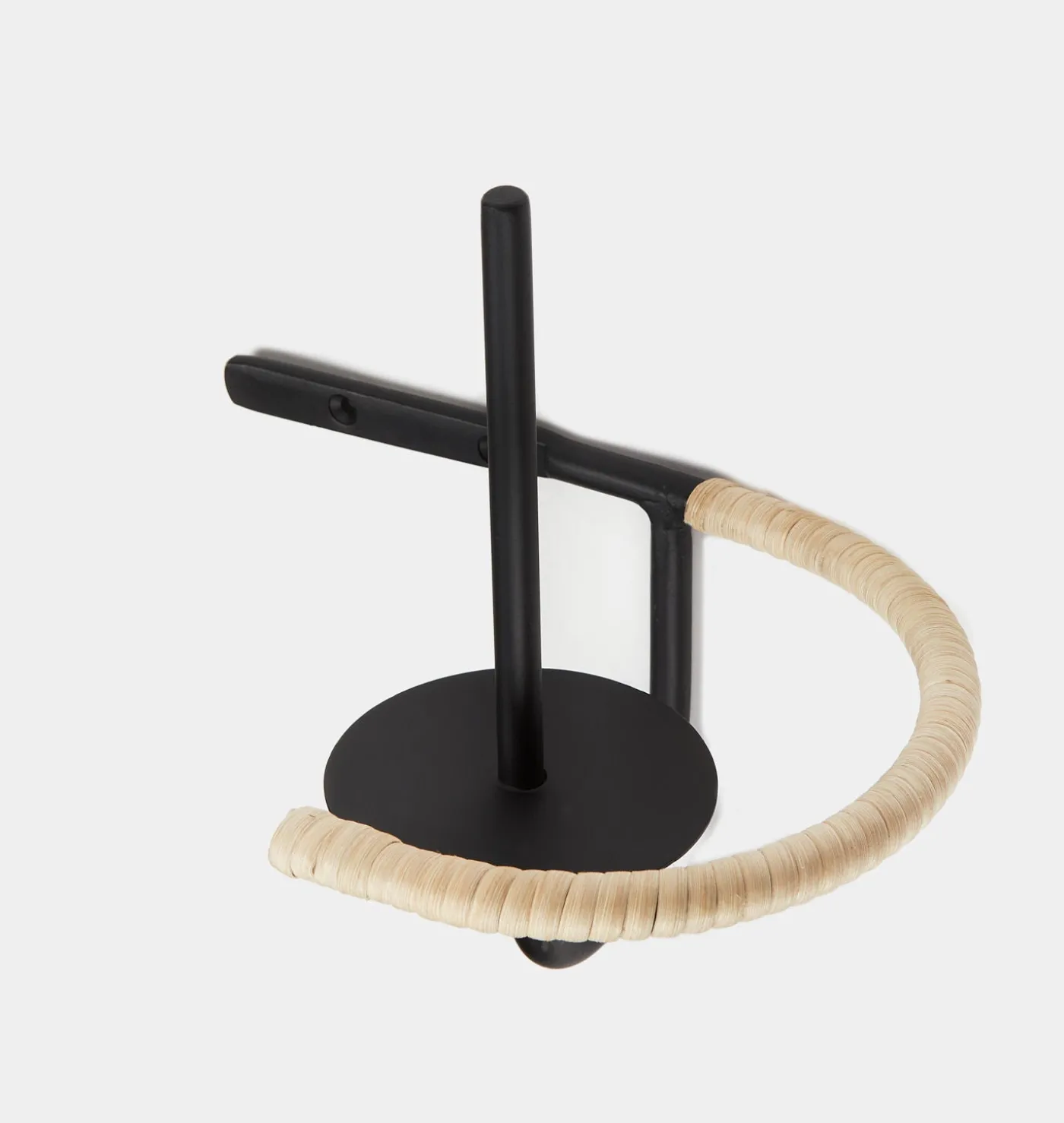 Millar Steel & Rattan Toilet Paper Holder