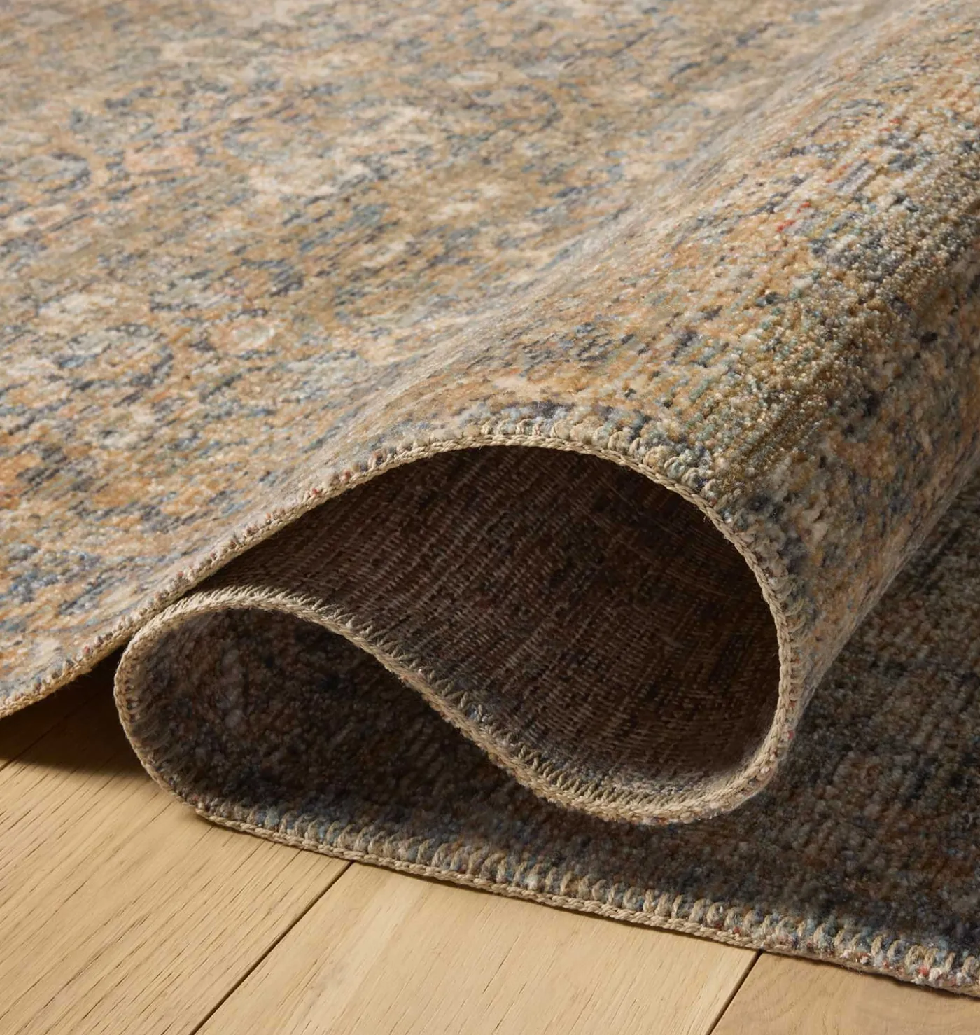 Molly MOL-02 Denim / Gold Area Rug