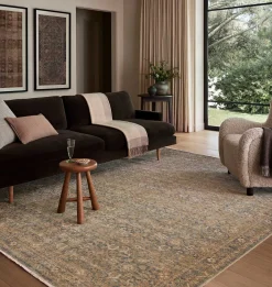 Molly MOL-02 Denim / Gold Area Rug