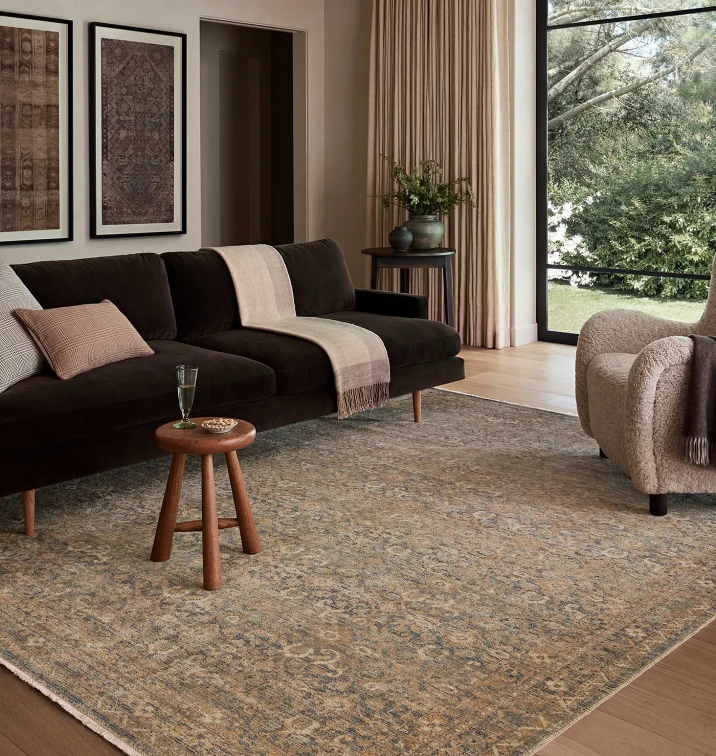 Molly MOL-02 Denim / Gold Area Rug