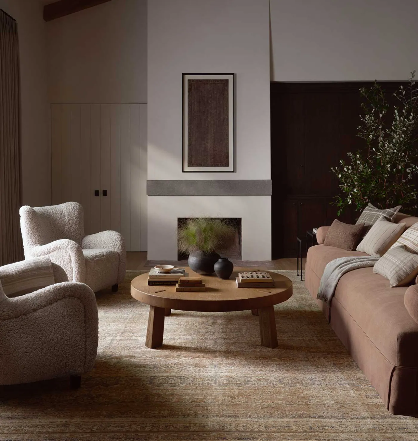 Molly MOL-01 Natural / Denim Area Rug