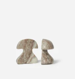 Mushroom Marble Bookend S/2