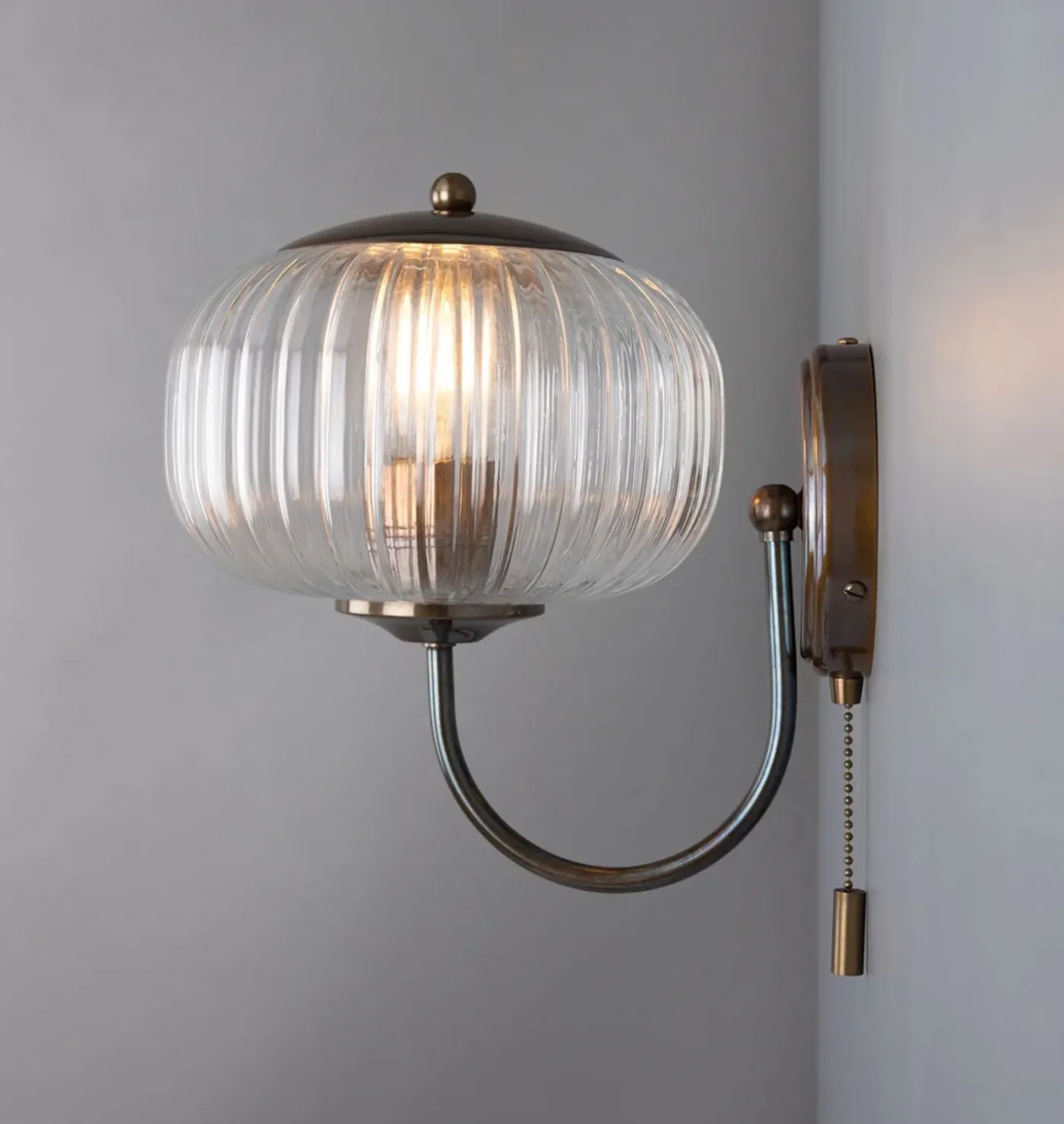 Nehir Sconce Antique Brass