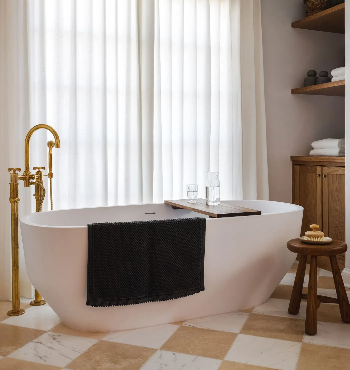 Pebbled Organic Bath Rug