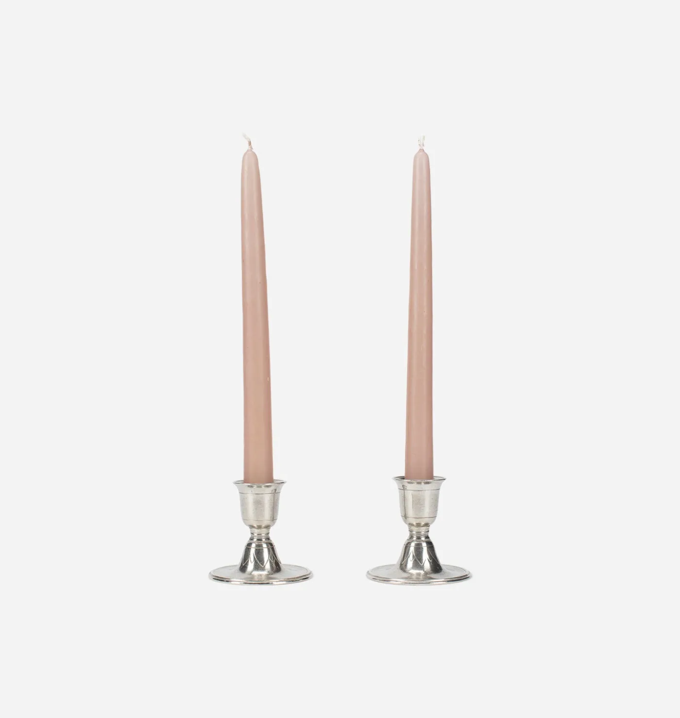 Pewter Taper Candle Holder S/2