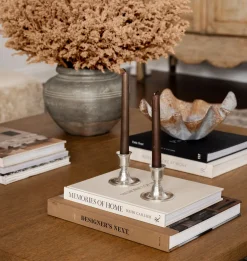 Pewter Taper Candle Holder S/2