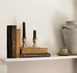 Pewter Taper Candle Holder S/2